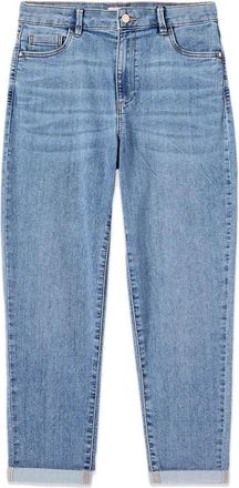 Oltre Straight Jeans - Dames - Cropped Jeans - Blauw - 3XL - Denim - Jeans