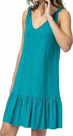 Lilla P Knotted Peplum Dress In Jungle