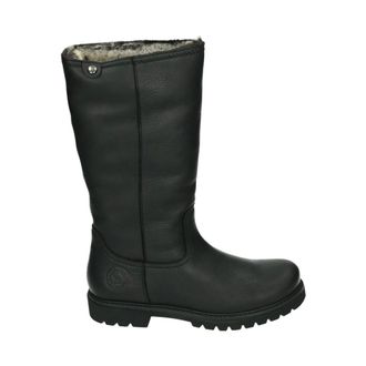 Panama Jack Schoenen, Dames, Zwart, 40 EU, Leer, Sportieve hoge laarzen in zwart leer