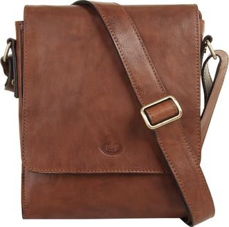 Pik&eacute; Umh&auml;ngetasche PIK&Eacute;, Damen, Gr. B/H/T: 28cm x 23cm x 7cm onesize, braun, Leder, beschichtet, gl&auml;nzend, Taschen Umh&auml;ngetasche, echt Leder, Made in Italy