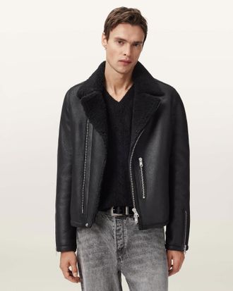 AllSaints Correz Shearling Biker Jacket