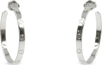 Cartier Orecchini a cerchio Love in oro bianco 18 carati anni 2010 - Argento