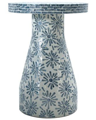 TOV Furniture Tov Furniture Halio Floral Shell Side Table