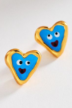 10 Decoart Art Gigglers Heart Post Earrings