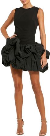 Mac Duggal Womens Sleeveless Crepe Bubble Skirt Mini Dress in Black at Nordstrom, Size 6