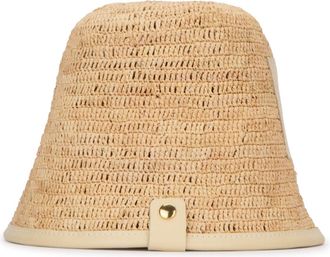 Jacquemus Womens Le Bucket Hat Ivory Principal Raffia Second