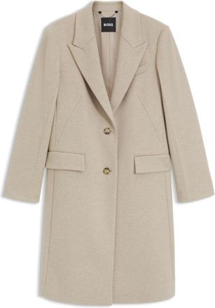 BOSS Single-breasted formal wool coat