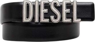 Diesel Leren Riem - Dames - Riemen - Zwart - 80 CM - Leer - Accessoires