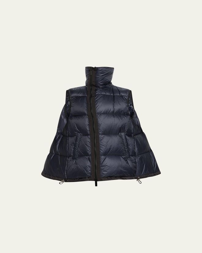 ブルッキー美品sacai Puffer Vest ブラック サイズ1 sacai Asymmetric Zipper Puffer Vest from $1,070.00 - on Stylight