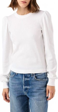 Amo Girly Thermal Long Sleeve Top In Natural