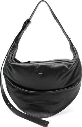 Federico Cina Crescent-Shaped Shoulder Bag In Smooth Calfskin Leather