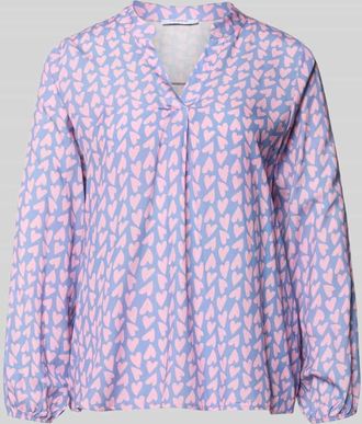 Zabaione Bluse aus Viskose mit Serafino-Ausschnitt Modell Ja44nina in Hellblau, Gr&ouml;&szlig;e XXL