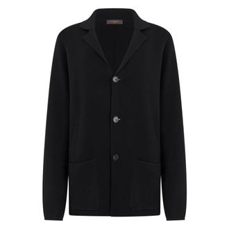 Slowear Cardigans, male, Black, Size: XL Cotton Cardigan