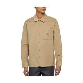 Dickies Corduroy Shirt - Heren - Casual Overhemden - Beige - S - Katoen - Overhemden