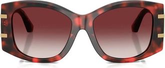 Dolce & Gabbana Eyewear Occhiali da sole geometrici - Rosso