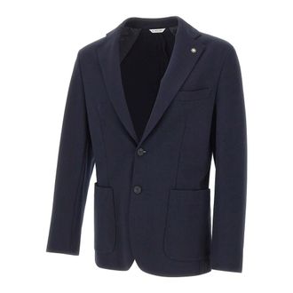 Manuel Ritz Blazers, male, Blue, Size: M Nuvola Jacket