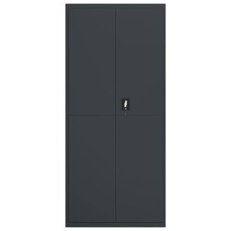 Berkfield Home Durable File Cabinet Anthracite 90x40x200 cm Steel in Dark Grey | Size: 90 x 40 x 200 cm