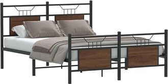vidaXL Vidaxl - Estructura De Cama Sin Colch&oacute;n Madera Marr&oacute;n Roble 140x200 Cm