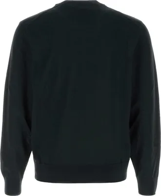 HUGO BOSS Virgin Wool Crew Neck Sweater - Black