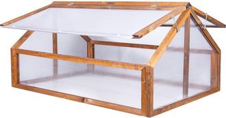 OEM Invernadero Greenspot Garden Cold Frame - 120 X 80 X 60 Cm, Mini Invernadero De Madera Para Jard&iacute;n, Cubierta Que Se Abre Hacia El Bancal, Cubierta Par