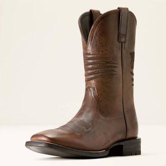 Ariat Mens Circuit Patriot Cowboy Boot In Weathered Tan