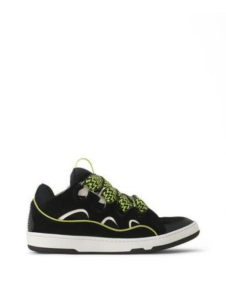 Lanvin Curb Leather Sneakers in Absinth/black at Nordstrom, Size 36