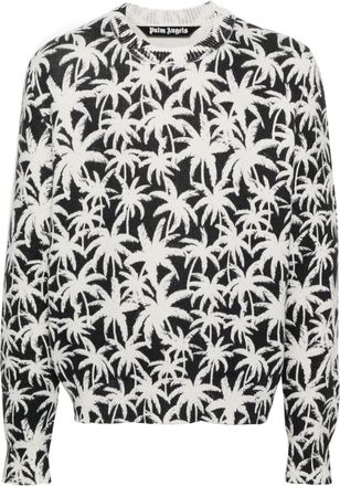 Palm Angels Palms knitted jumper - men - Wool/Viscose/Polyamide/Cashmere - S - Black