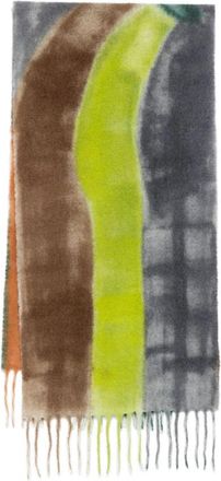 Altea Abstract-print Fringed Scarf