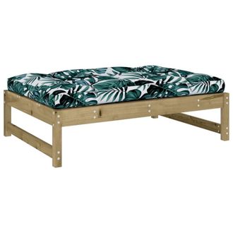 Berkfield Home Garden Footstool 120x80 cm Impregnated Wood Pine in Brown