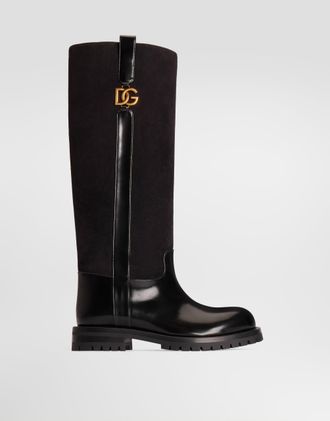 Dolce & Gabbana Suede Boots - Woman Boots And Booties Black 36.5