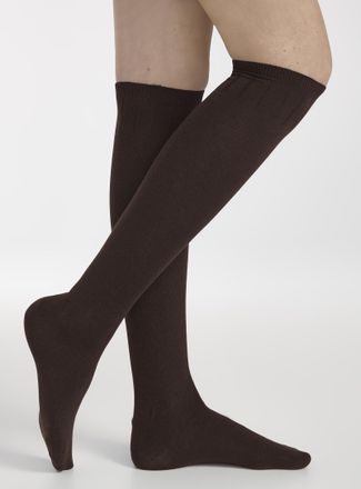 Simons Womens Solid Knee-High Socks