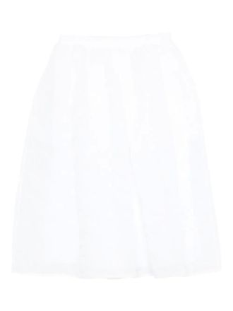 Cecilie Bahnsen white midi skirt - women - Cotton/Polyamide/Polyester/Cupro/Polyester - 12