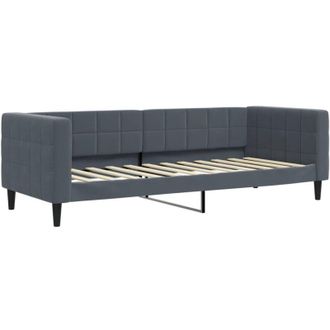 vidaXL Sof&aacute; Cama Terciopelo Gris Oscuro 80x200 Cm Vidaxl