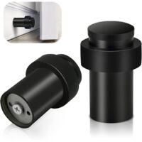OEM Tope De Puerta De Suelo Negro, Tope De Puerta De Acero Inoxidable Resistente, Tope De Puerta Moderno, Protector De Pared, Tope De Puerta Decorativo De