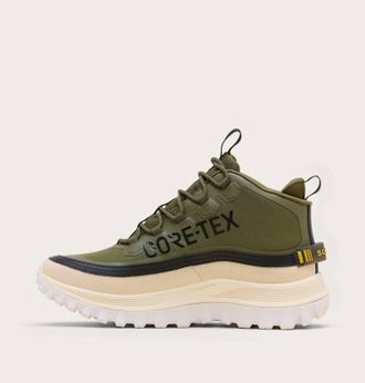 Sorel Mens Callsign Horizon Mid Gtx Waterproof Sneakers In Utility Green Honey White