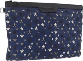 Jimmy Choo London Pre-owned Clutch - Dames - Vintage Clutch - Blauw - ONE Size - Leer - Vintage