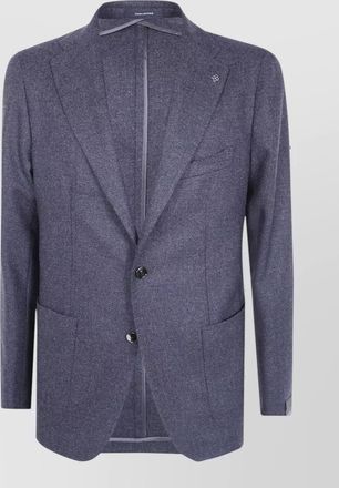 Tagliatore cashmere-blend single-breasted suit jacket