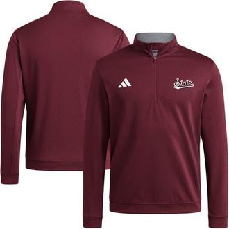 adidas Mens adidas Maroon Mississippi State Bulldogs Elevated Tri-Blend Quarter-Zip Pullover at Nordstrom, Size Xx-Large
