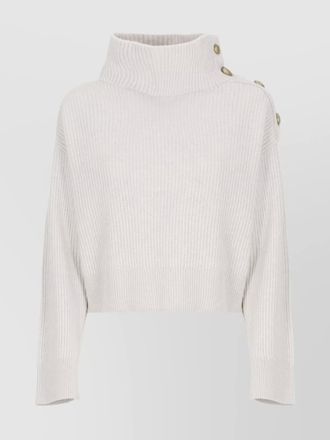 Brunello Cucinelli wool and cashmere sweater with button detail