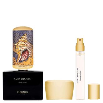 Floraiku Sand and Skin Eau de Parfum Gift Set, 50 ml + 10 ml with Travel Case (Unisex) - One Size