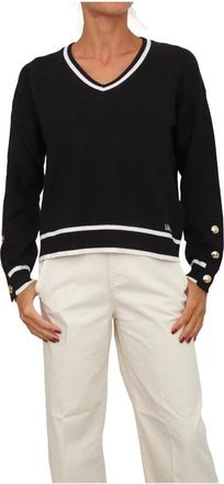 Liu Jo Truien & Vesten, Dames, Zwart, XL, Maglieria Nero