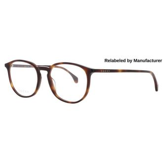 Gucci Mens Brown Rectangular Eyeglass Frames GG0551O01155R