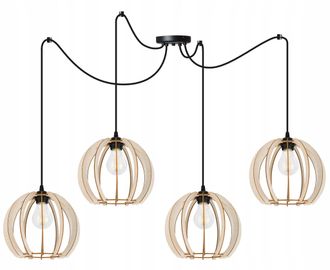 OEM L&aacute;mpara De Techo Colgante Led Moderna De Madera