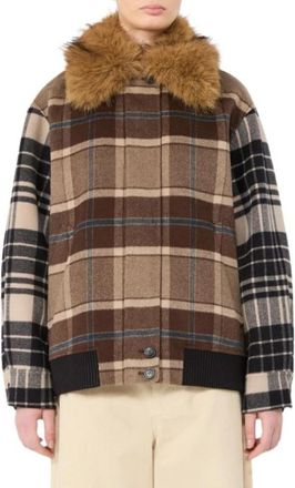 Max Mara Virgin Wool Coat - Dames - Bomber jackets - Bruin - 3XS - Wol - Jassen