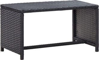 vidaXL vidaXL Tavolino da Salotto Nero 70x40x38 cm in Polyrattan