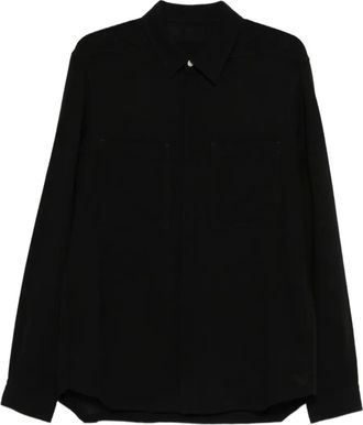 Rick Owens Giacca-camicia in lana - Nero