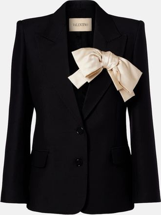 Valentino Crepe Couture bow-detail blazer