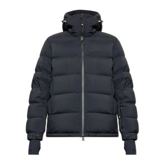 Moncler Ski Jackets, male, Black, Size: 3XL Isorno Technical Nylon Down Jacket