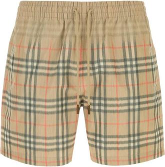 Burberry Beige Check Swim Shorts