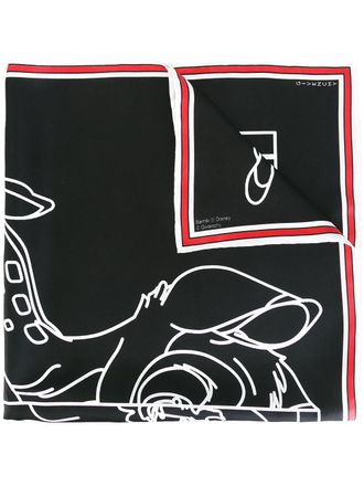 Givenchy Bambi print scarf - women - Silk - One Size - Black